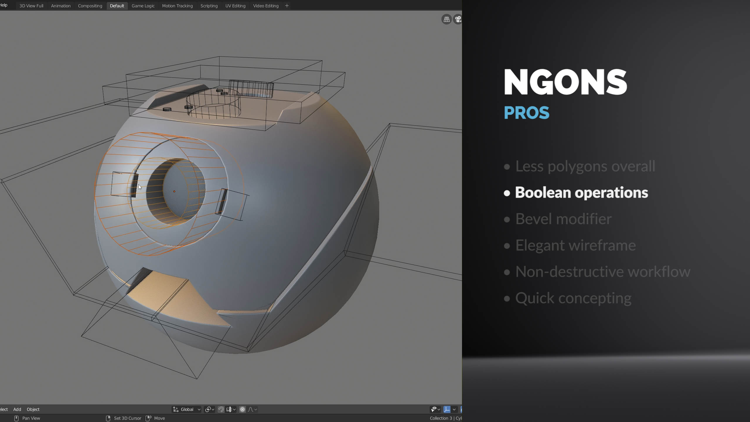 ngons boolean modeling