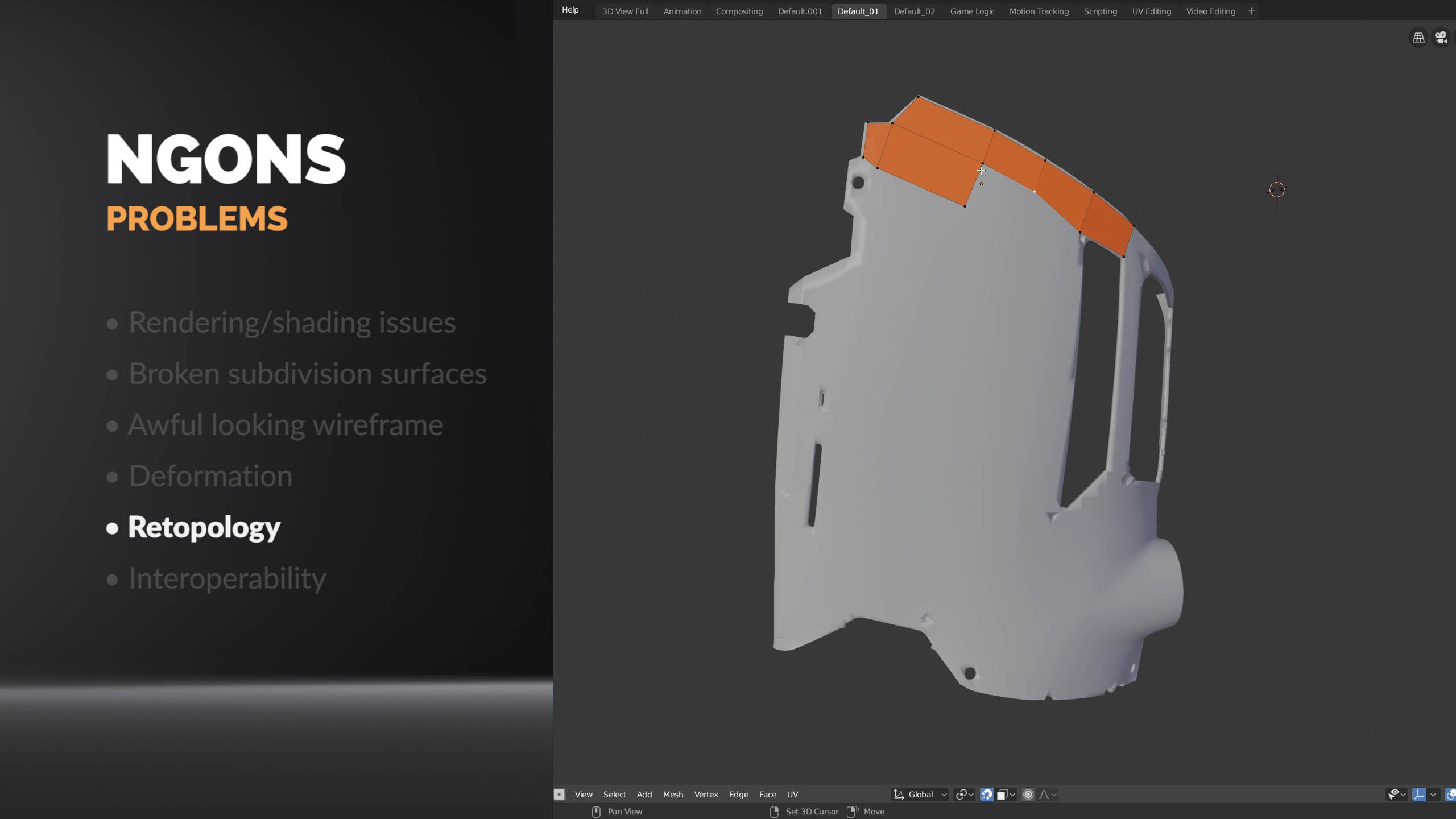 retopology ngons blender