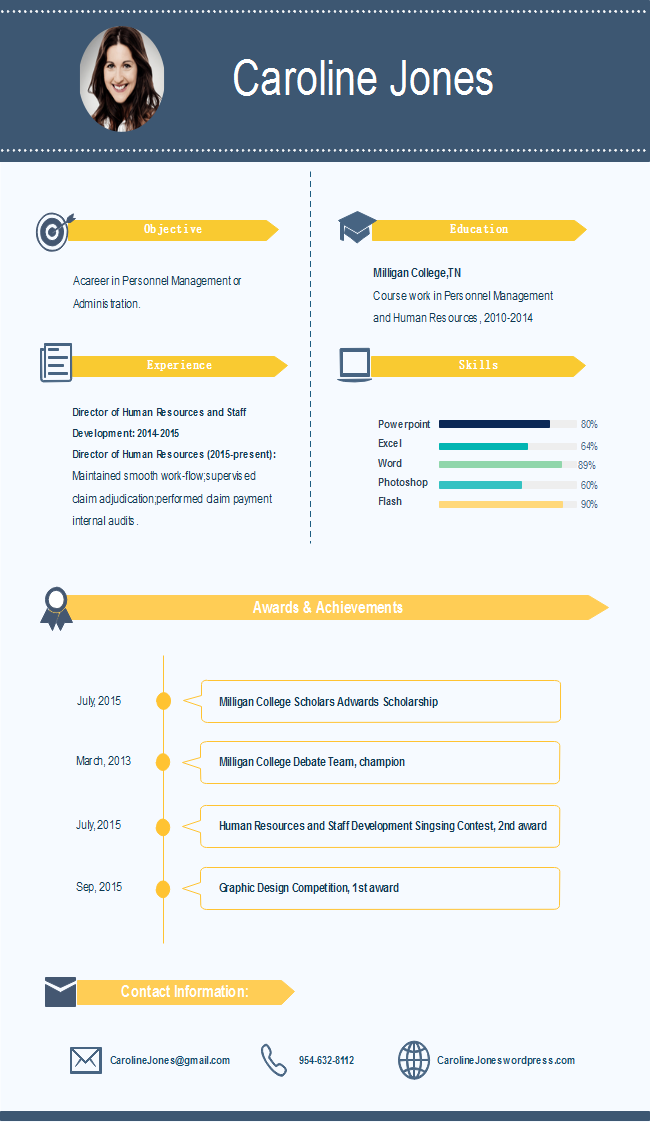 Simple resume infographic