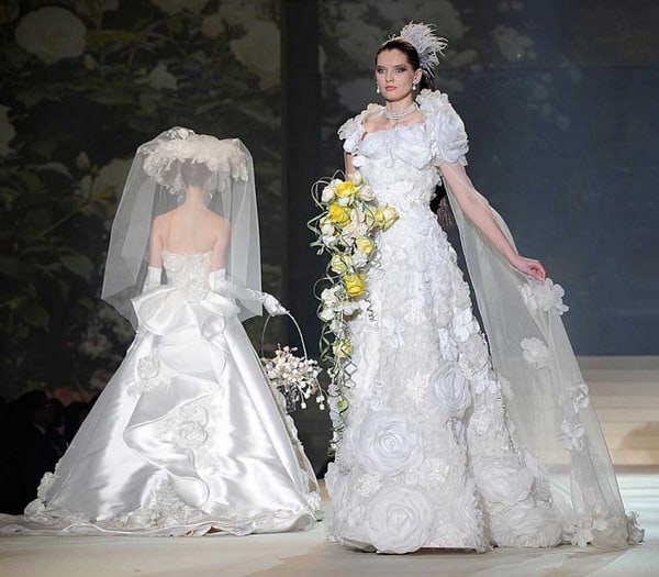 White Gold Diamond Dress most expensive wedding dress