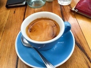 long black also known as an Americano 