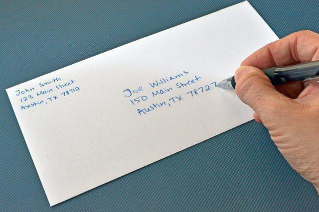 как заполнять конверт для письма 
