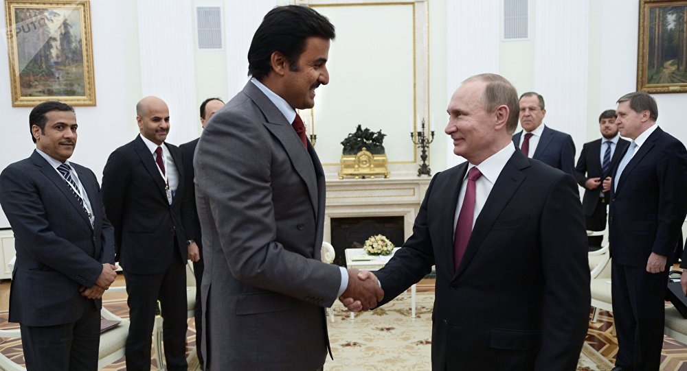 Хамад Аль Тани и Владимир Путин