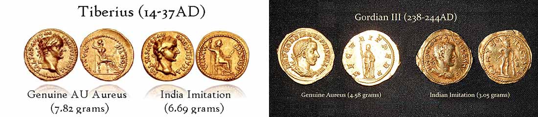 Индия регулярно имитирует римские золотые монеты